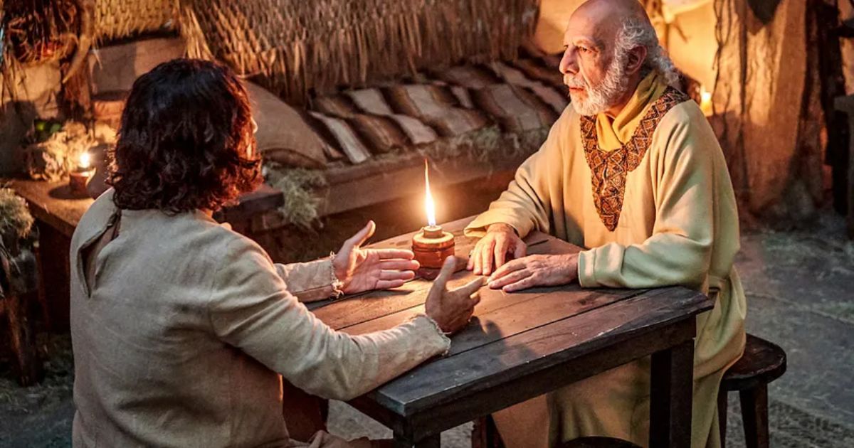 Jesus e Nicodemos em uma cena da 1ª Temporada de The Chosen. Foto DR