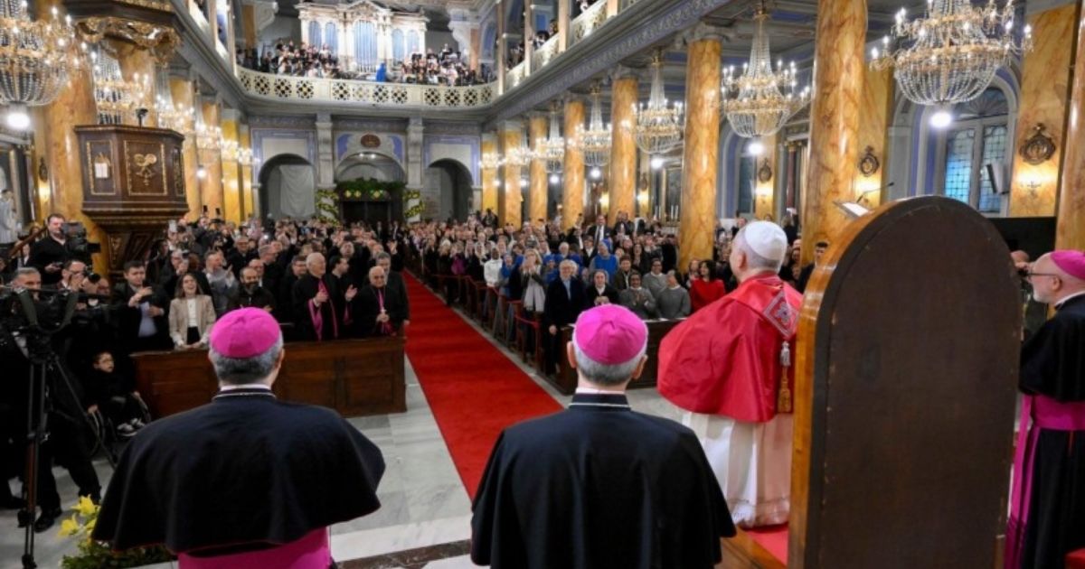 Leão XIV durante o encontro com bispos, sacerdotes, religiosos e agentes pastorais em Istambul. 28 nov 2025 3. Foto VM