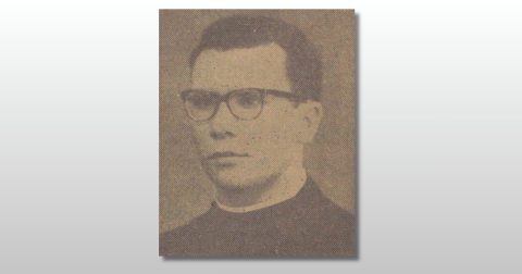 O então padre João da Cruz Nunes, numa foto reproduzida do Jornal da Madeira de 1 de Janeiro de 1965