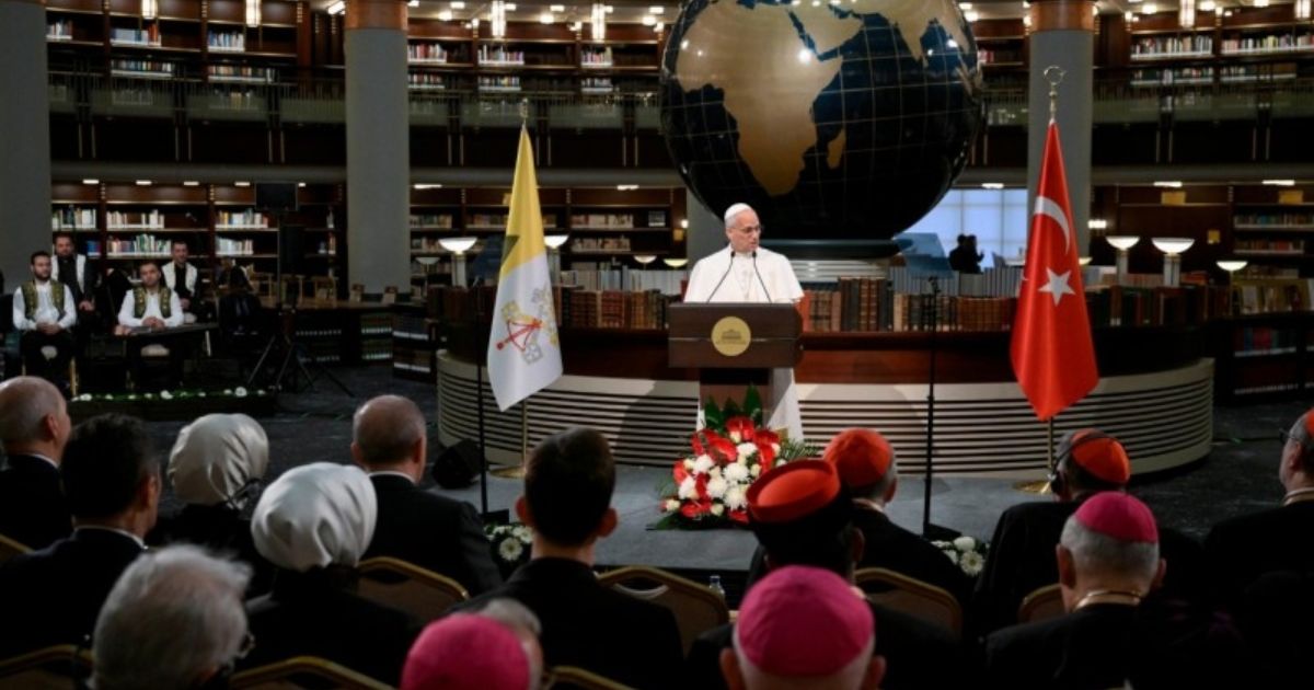 Papa Leão XIV em viagem a Turquia e Libano. Encontro autoridades. Foto VM