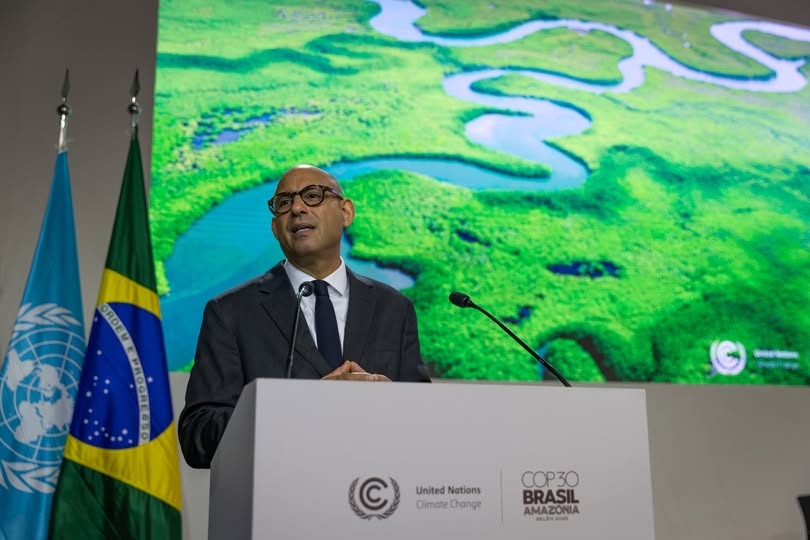 UN Climate Change Executive Secretary Simon Stiell at the COP30 opening Foto Kiara Worth
