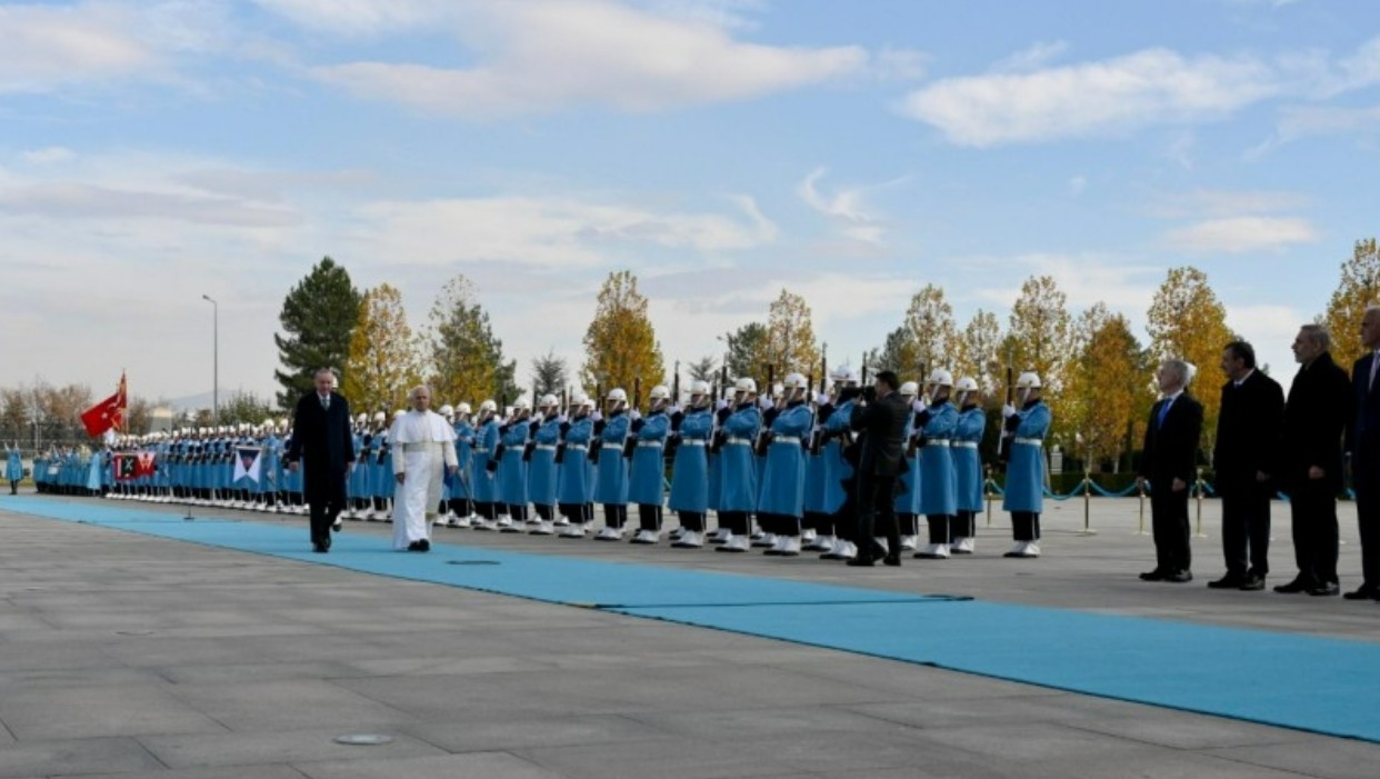 Viagem Papa a Turquia rececao Palacio Presidencial. Foto VM
