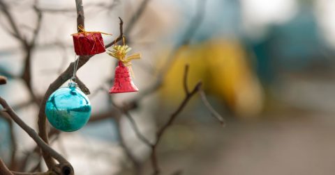 Será um Natal com "novas formas de pobreza", alerta Liga Operária Católica Enfeites de Natal em árvore despida. Foto Clover photo