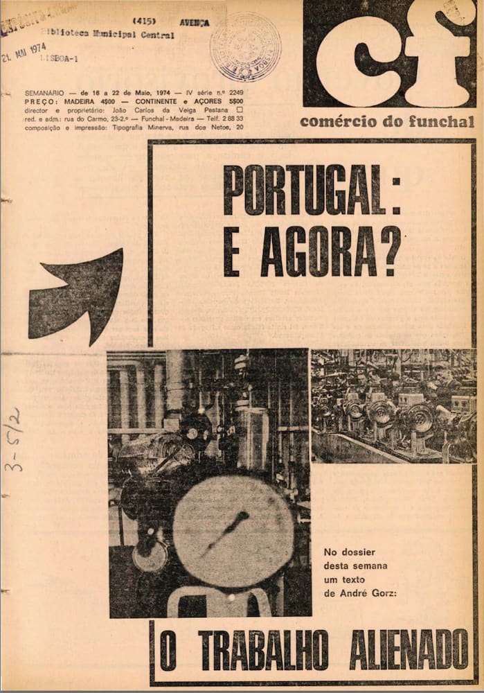 Uma das primeiras edições do Comércio do Funchal logo após o 25 de Abril: a pergunta podia valer também para a Igreja Católica, mas cedo o bispo Santana mostrou ao que vinha. Reprodução a partir da Hemeroteca Digital de Lisboa.