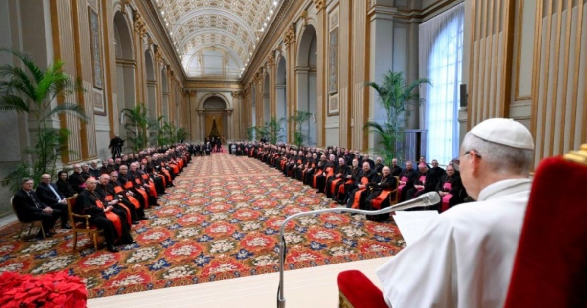 Papa fala a Curia Romana nas felicitações de natal 2025 Foto © Vatican Media Papa fala a Curia Romana nas felicitações de natal 2025 Foto © Vatican Media