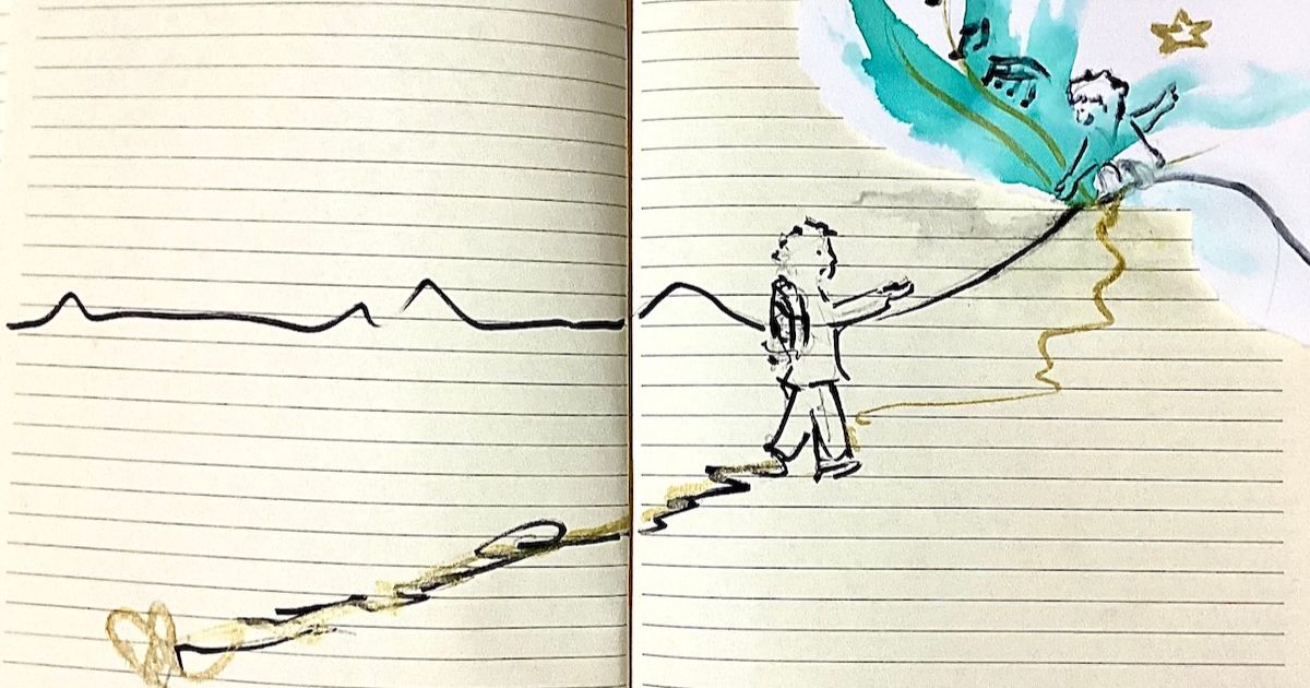 Religiosidade com rasgos de Vida. Ilustração © Cláudio Louro (2025)
