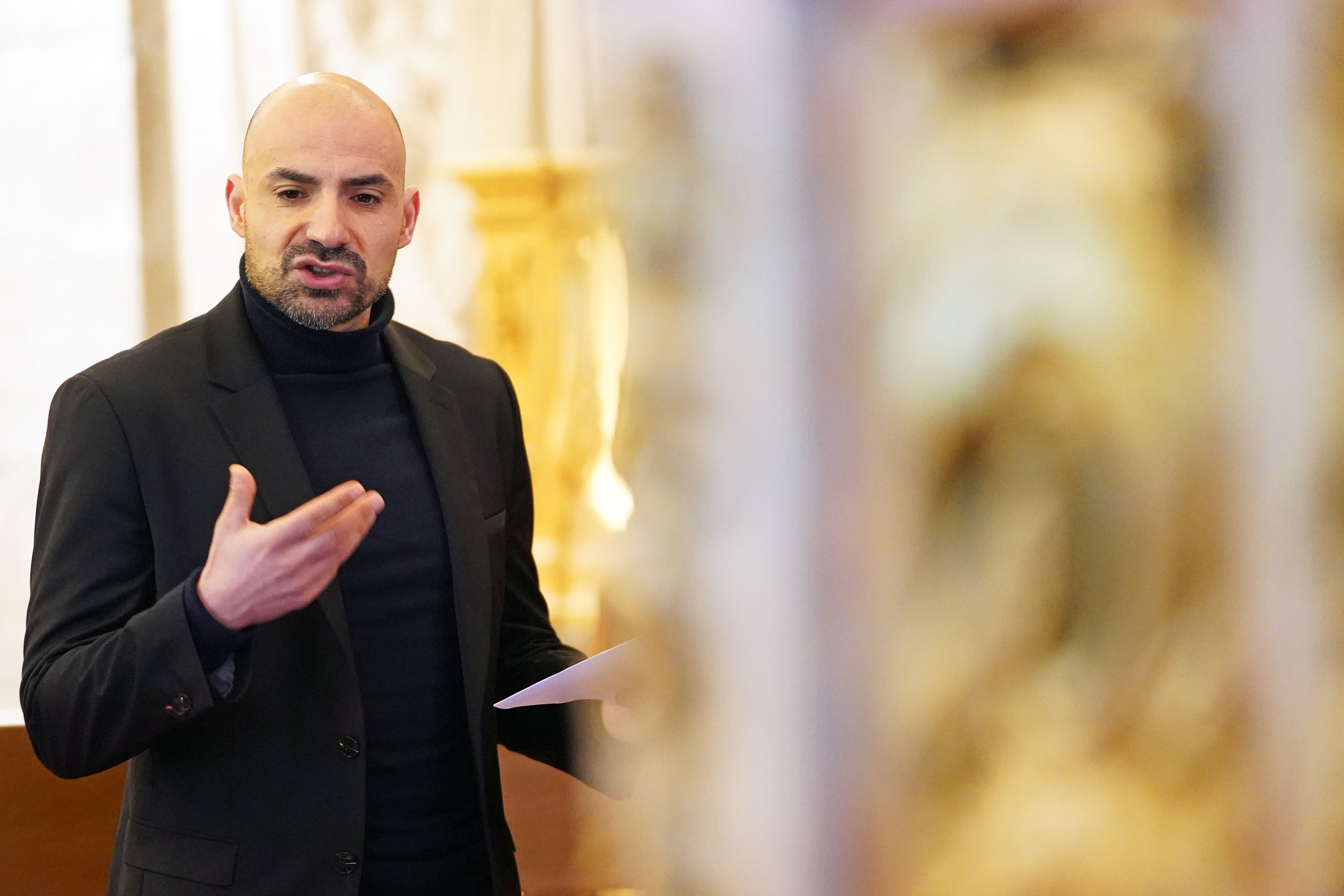 Apresentação do programa do FIOB, que ocorreu esta terça-feira, 27 de janeiro, no Coro Alto da Igreja de Santa Cruz. André Bandeira. Foto CM Braga