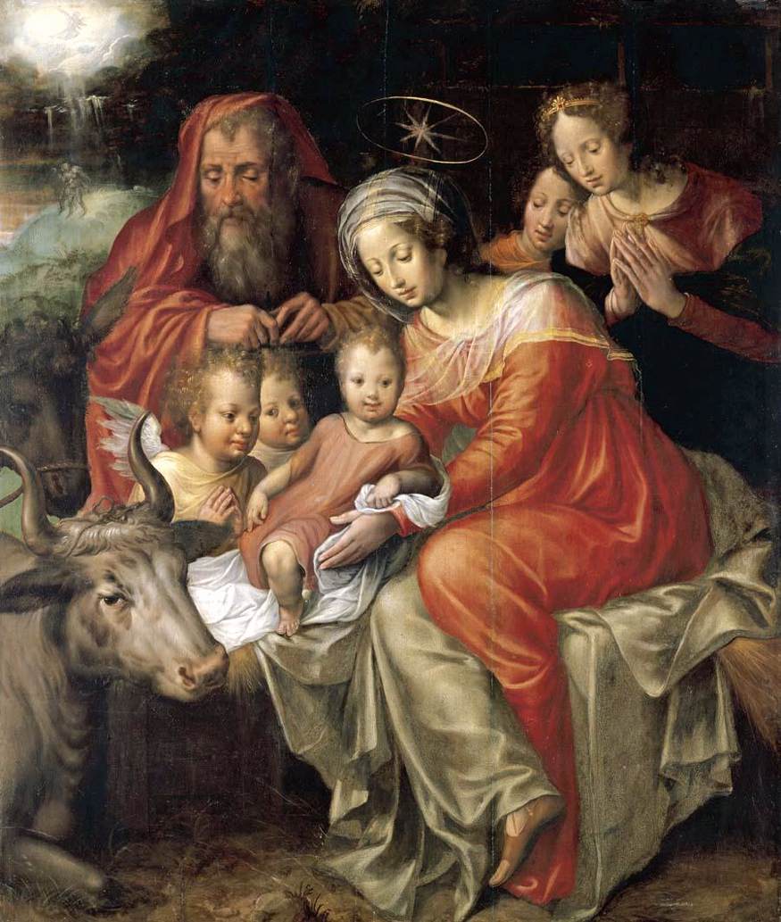 "A Natividade", Jacob de Backer, Domínio público, via Wikimedia Commons.
