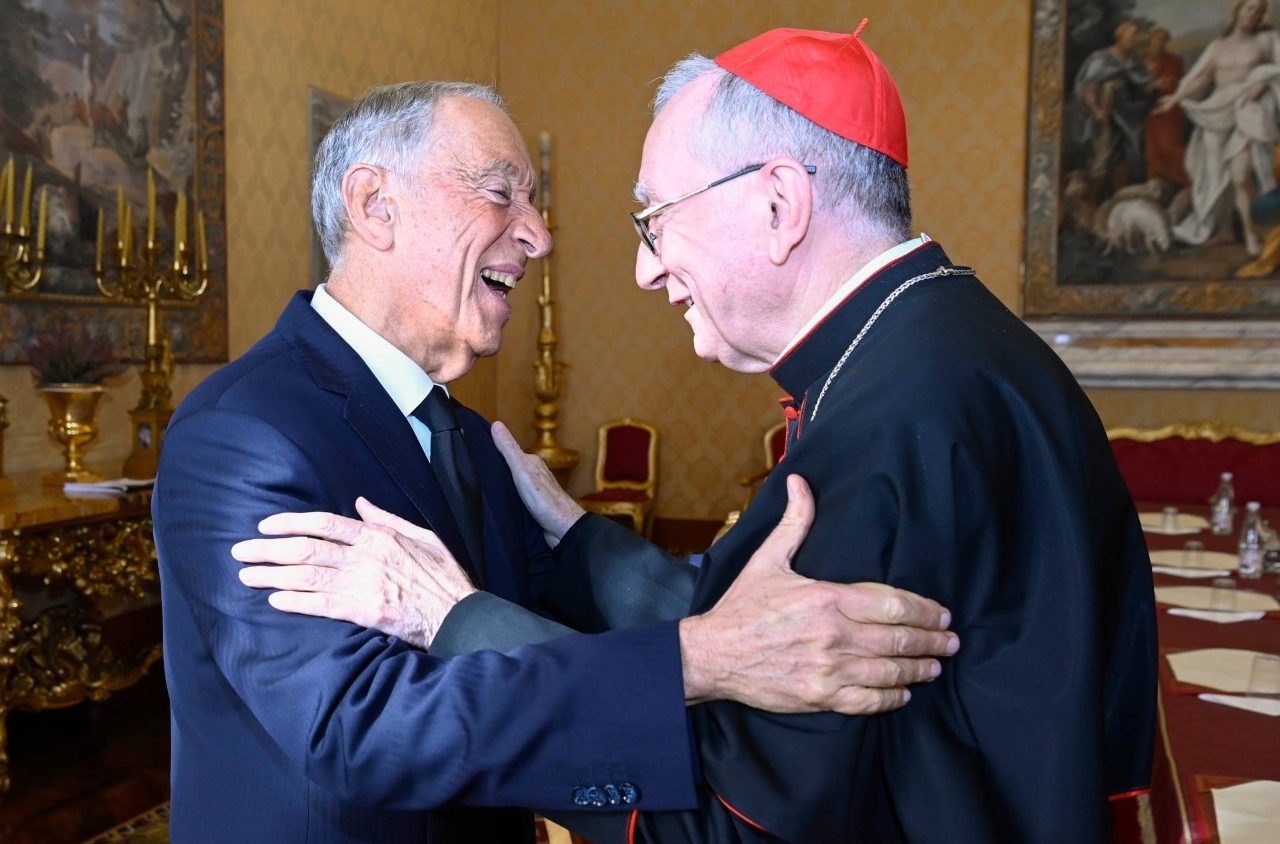 O cardeal Parolin com o presidente Marcelo Rebelo de Sousa, 2 fevereiro 2026 Foto Vatican Media