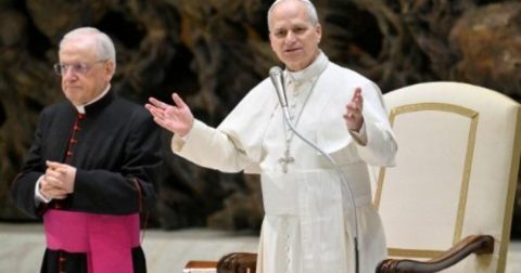 Papa Leão XIV na audiência geral de 4 de fevereiro. Foto Vatican Media