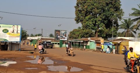 República Centro-Africana. Centro da capital, Bangui, depois de chover. Foto © Tony Neves