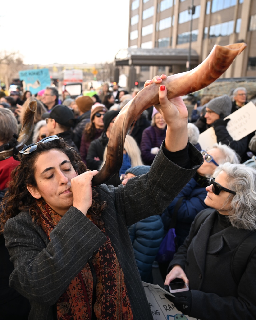 manifestação da comunidade judaica contra o ICE, nos EUA, 11 fevereiro 2026. Foto @giligetz b