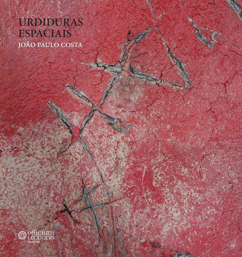 Capa do livro Urdiduras Espaciais com pintura de Enrique Mirones Díez © fotografia: Enrique Mirones Díez