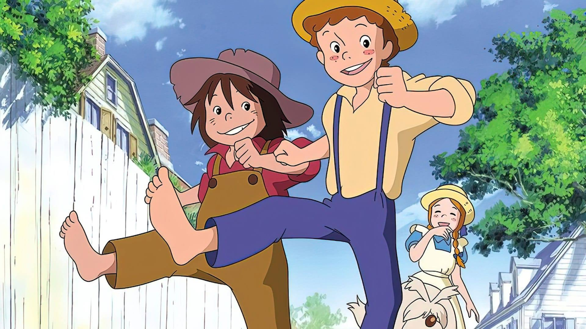 Tom Sawyer e Huck Finn, na série da Nippon Animation, As Aventuras de Tom Sawyer (1980), que a RTP transmitiu nessa década. Foto: Direitos reservados.