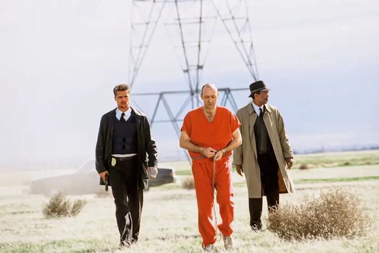 filme seven, cinema, pecado, Brad Pitt, Morgan Freeman