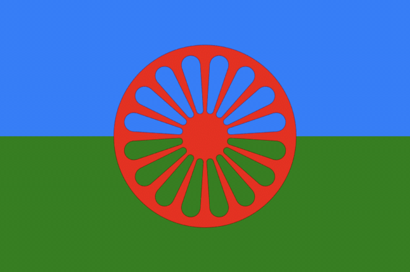 Bandeira da comunidade cigana ciganos povo rom