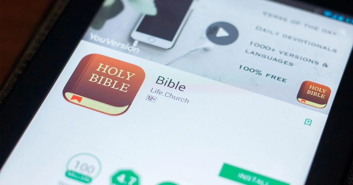 Aplicação para leitura da Bíblia criada pela YouVersion. Foto YouVersion Aplicação para leitura da Bíblia criada pela YouVersion. Foto YouVersion