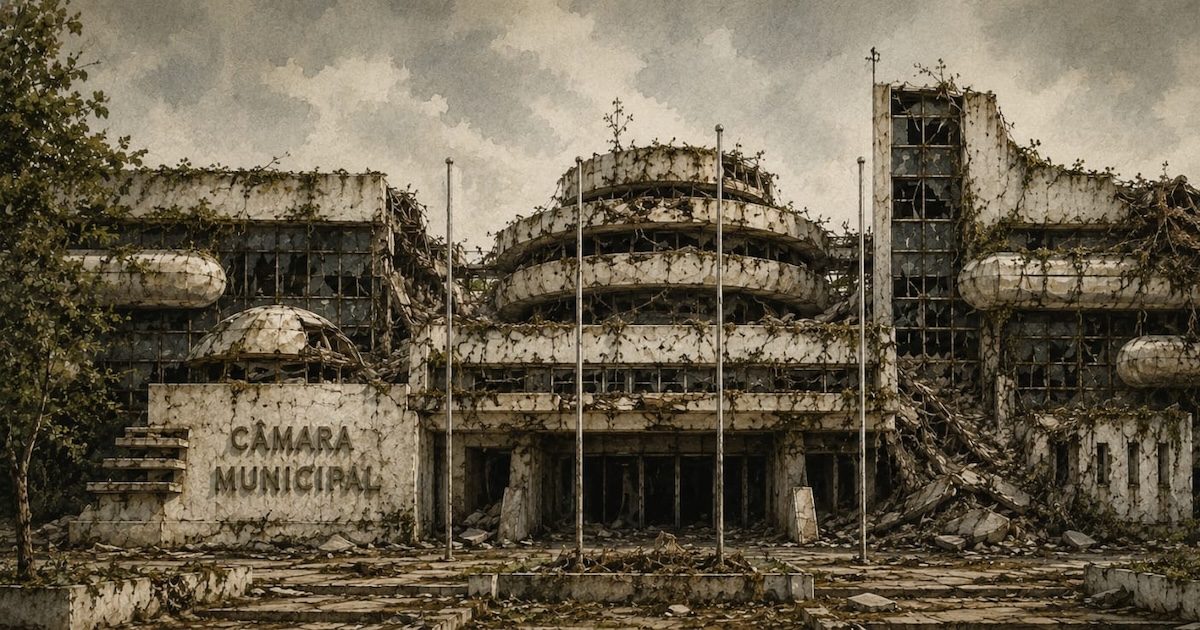 2-Ilustração da autora gerada com o ChatGPT a partir de foto da Câmara Municipa, de Albufeira Ilustração (pormenor) da autora gerada com o ChatGPT a partir de foto da Câmara Municipal de Albufeira.