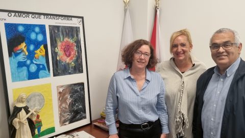 Dora Graça é coordenadora do Núcleo de Atendimento às Vítimas de Violência Doméstica, Délcia Pereira é assistente social e José Vaz é diácono e presidente da Cáritas de Aveiro.