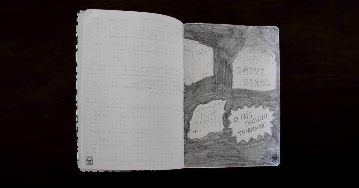 5-CULT-Poema “o país decidiu trabalhar” , disse o ministro — um poema sobre a greve geral, de Luís Soares Barbosa. Ilustração © Catarina Soares Barbosa