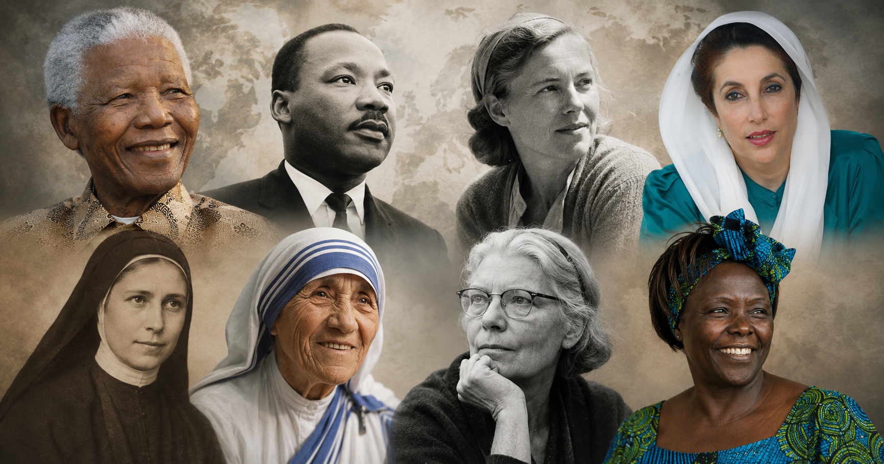Algumas personalidades citadas por Leão XIV em Magnifica Humanitas. Foto DR
