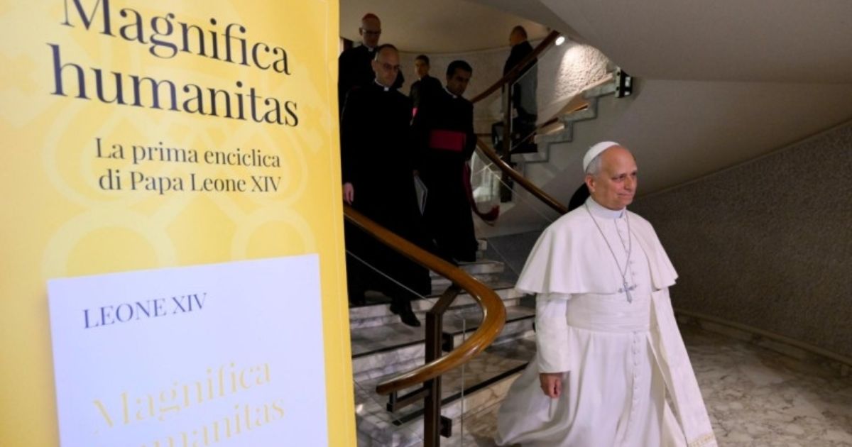 Apresentação da enciclica Magnifica Humanitas, 25 maio 2026. Foto Vatican Media 1