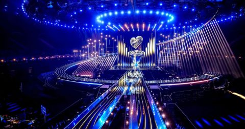 O palco do Festival da Eurovisão 2026, em Viena, Áustria. Foto Eurovision Song Contest