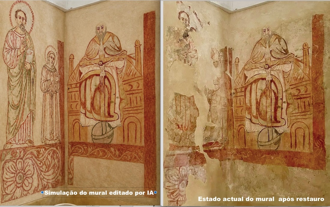 Pinturas murais na capela de S. Marcos.