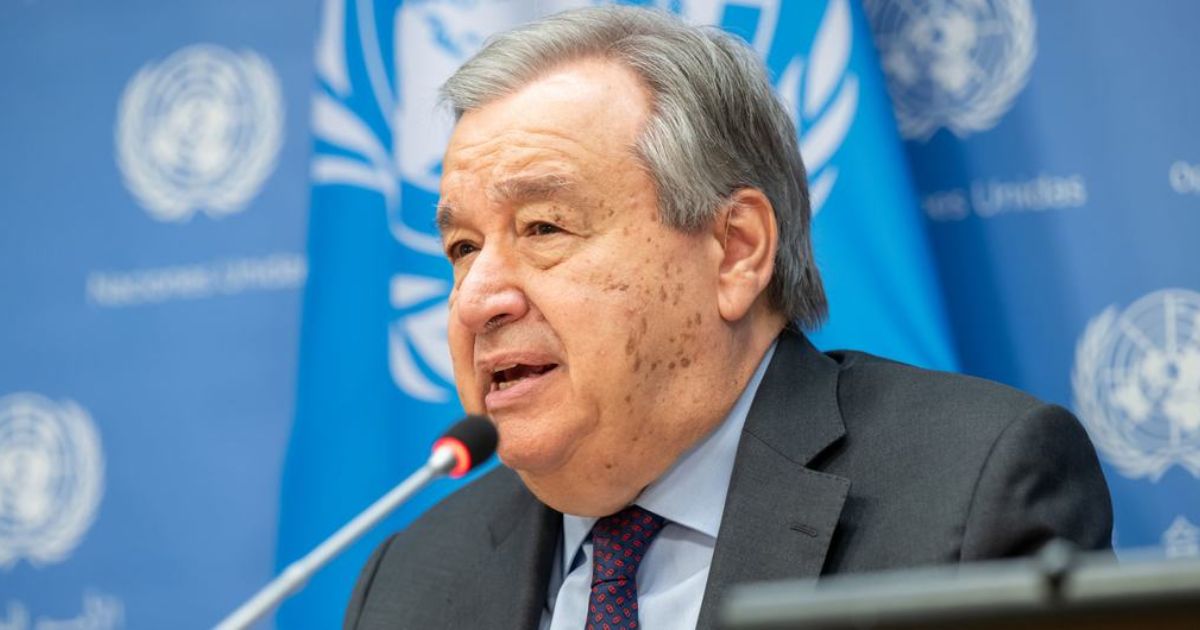 António Guterres intervem durante a Semana Ação Climática de Londres. Foto ONU