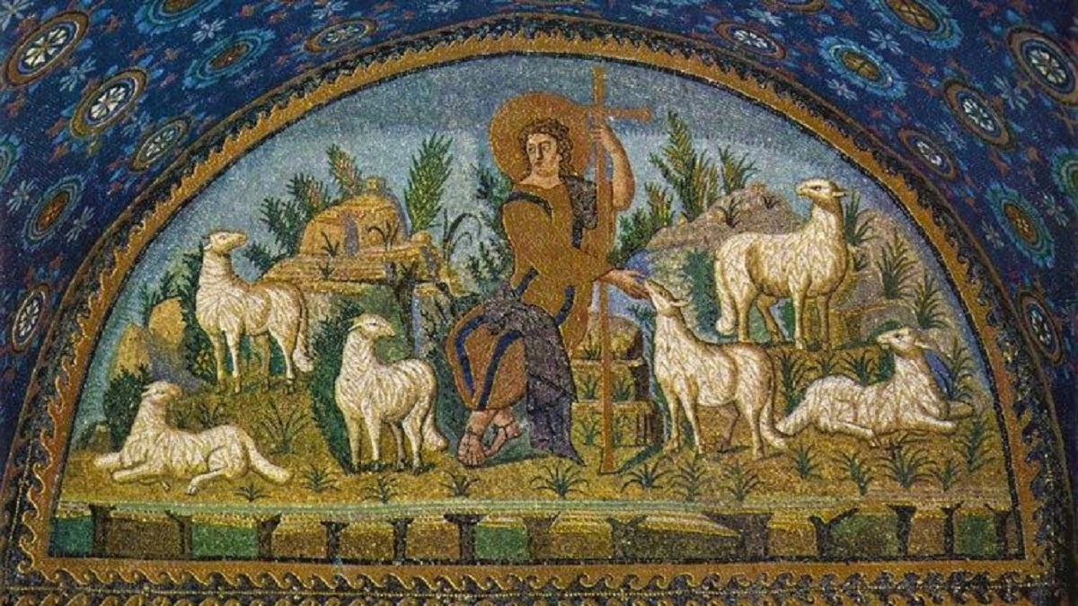 Mosaico. Bom pastor