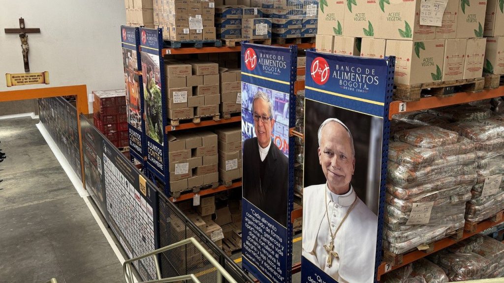 Armazém do Bando Alimentar de Bogotá. Foto Vatican Media