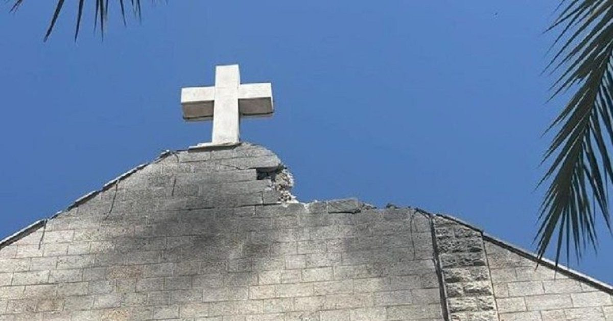Gaza. Cruz Paróquia da Sagrada Família