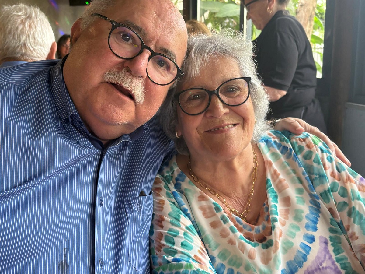 Eugénio com a esposa Delmira