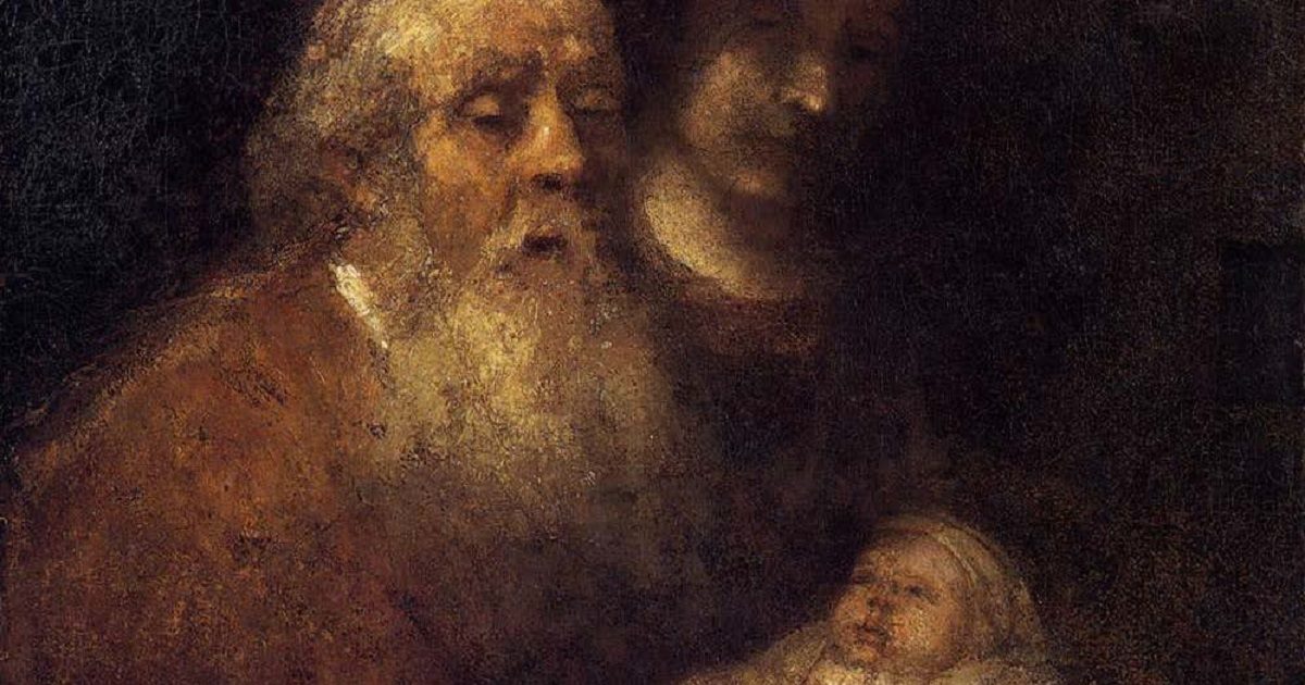 Simeão com o Menino Jesus no Templo
