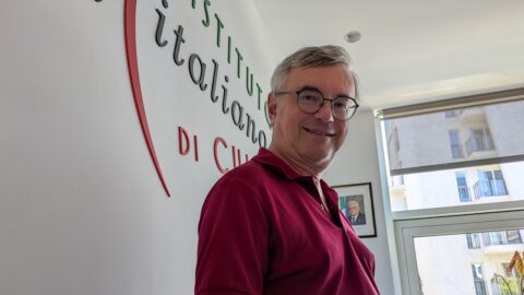 O historiador italiano no Instituto Italiano de Cultura, em Lisboa: Francisco era “uma personagem enorme, precisamente por causa das suas contradições”. Foto © António Marujo/7MARGENS Alessandro Barbero