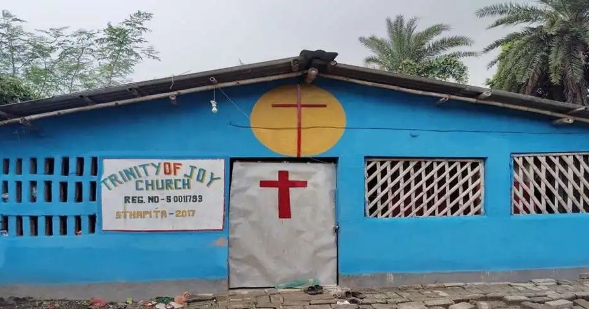 Foto de arquivo da igreja doméstica presbiteriana na vila de Rangilabasan, no distrito de East Medinipur, em Bengala Ocidental, na Índia. DR via UCA News