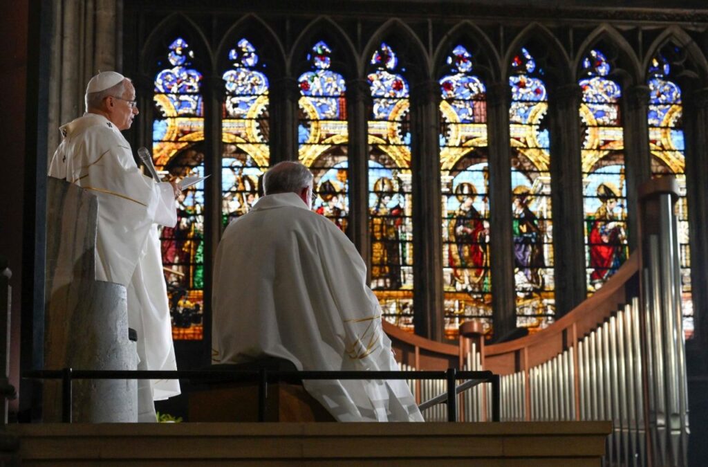 O Papa Leão XIV celebrou missa na catedral de Metz. Foto Vatican Media