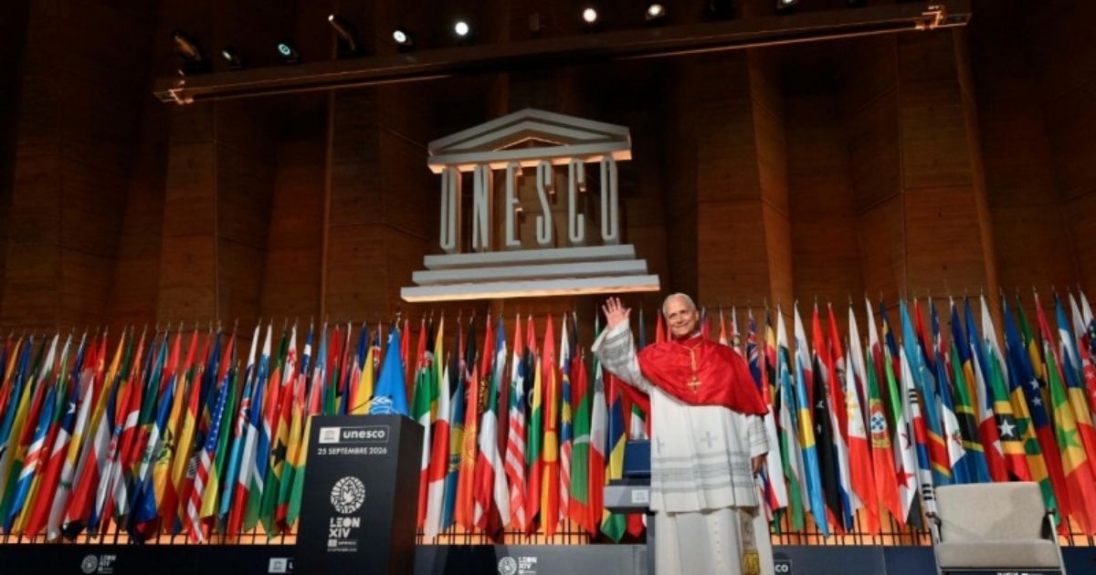 O Papa na sede da UNESCO, em Paris. Foto Vatican Media 2 O Papa na sede da UNESCO, em Paris. Foto Vatican Media