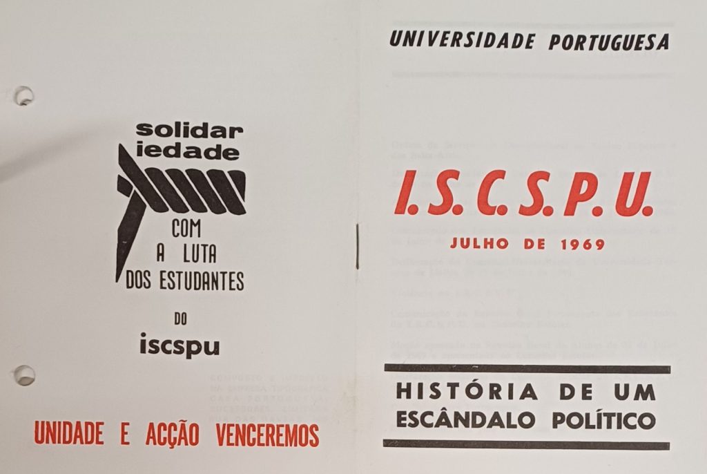Página de uma edição da Ibis, revista da Associação Académica, a transpirar de subversão