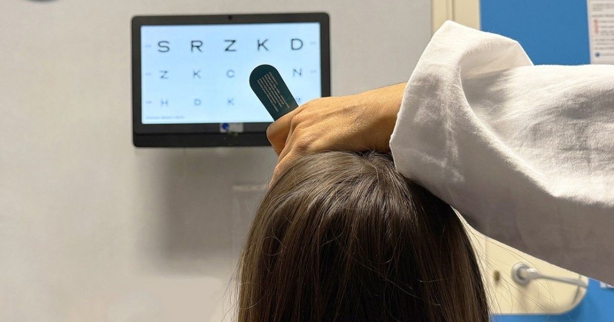 Consulta oftalmologia, hospital bambino gesu. Foto Vatican Media Consulta oftalmologia, hospital bambino gesu. Foto Vatican Media