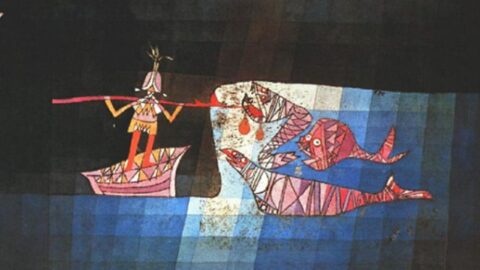 Logo ao sair da água, viu os céus rasgarem-se … Klee