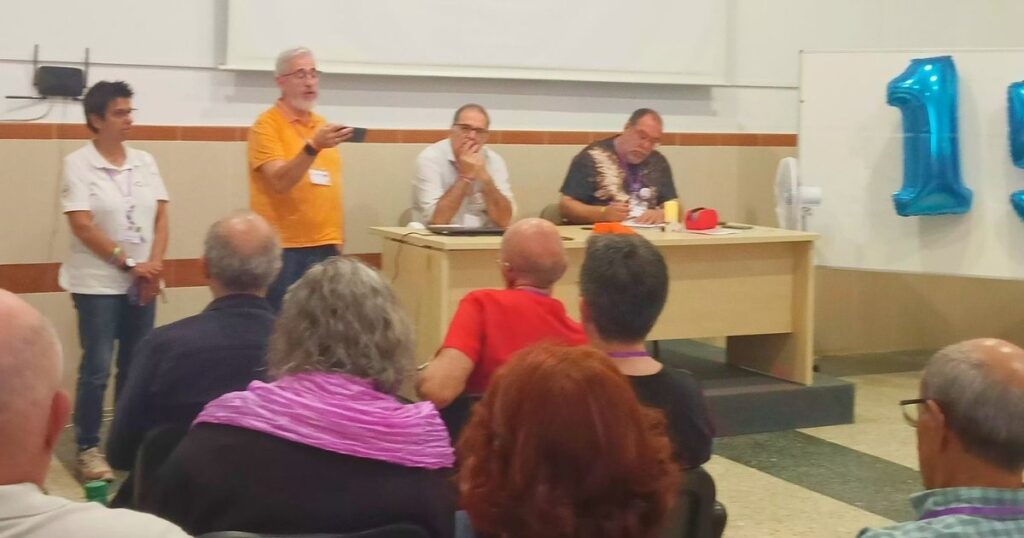 Momento do encontro de crentes LGBTI+ em Chipiona. Foto DR