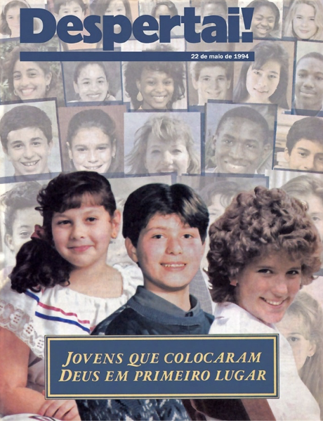Capa da Despertai!, de 22 de maio de 1994 Testemunhas Jeová sangue
